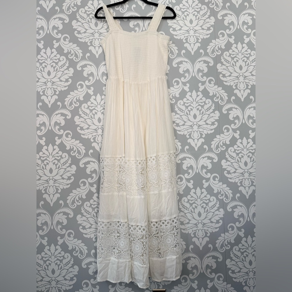 City Chic Maxi By The Beach Ivory Dress